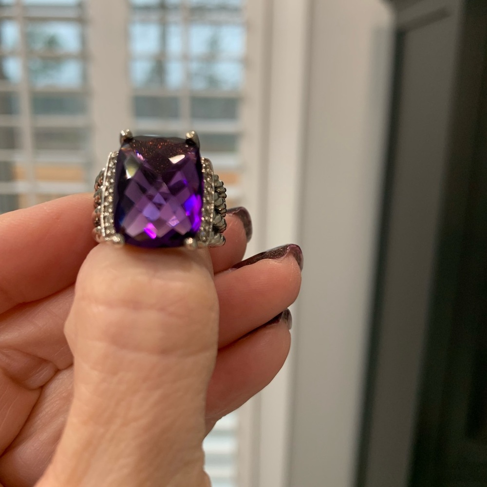 David Yurman amethyst ring - Picture 5 of 7